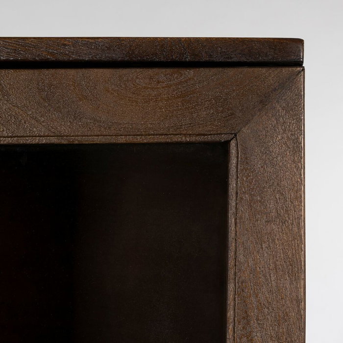 Ixia Vitrina de Salón Marrón de Madera de Mango 40 x 40 x 180 cm Ixia Vitrina de Salón Marrón de Madera de Mango 40 x 40 x 180 cm