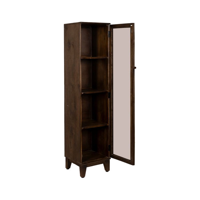Ixia Vitrina de Salón Marrón de Madera de Mango 40 x 40 x 180 cm Ixia Vitrina de Salón Marrón de Madera de Mango 40 x 40 x 180 cm