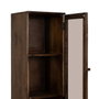 Ixia Vitrina de Salón Marrón de Madera de Mango 40 x 40 x 180 cm