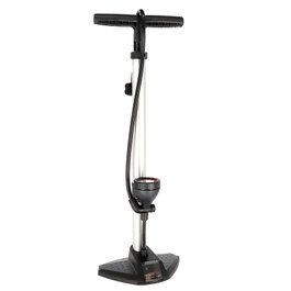 XLC PU-S05 Bomba de piso con manómetro Analógico Cabezal doble Presta/Standard Aluminio 11 BAR