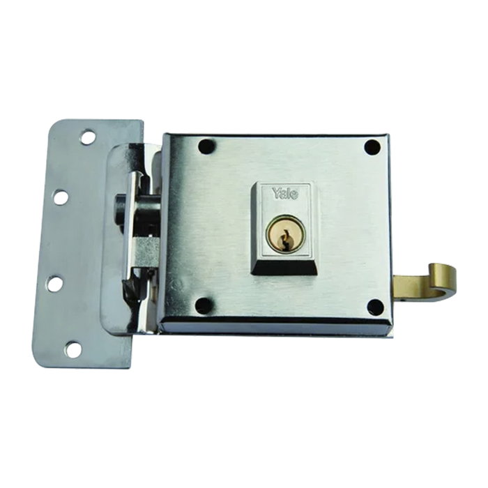 Yale Cerradura de sobreponer 6-12-HN antipalanca izquierda Níquel Yale Cerradura de sobreponer 6-12-HN antipalanca izquierda Níquel