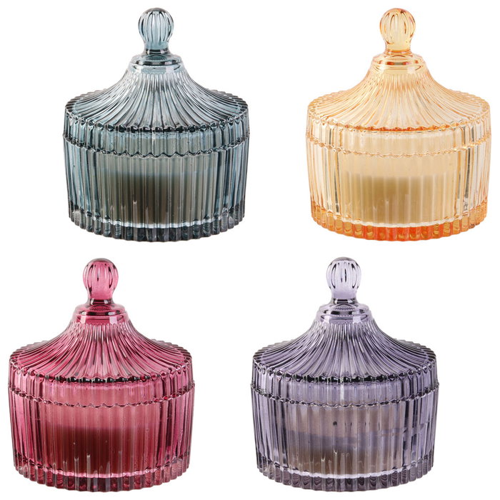 The Candle Factory Vela con Tarro Cristal Bougie Aromas Surtidos 10x12 cm