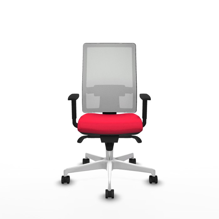 PIQUERAS Y CRESPO Silla de oficina Horna con Mecanismo Sincro - Rojo/Blanco