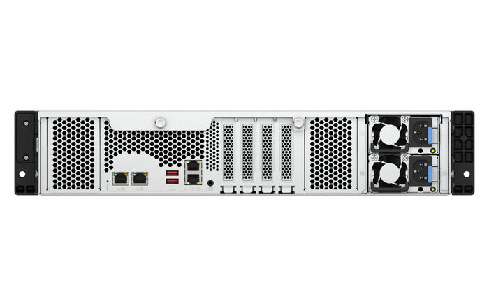 QNAP TS-h1277AXU-RP Rack NAS, 12 Bahías 2U, Procesador AMD 6 núcleos hasta 5.1 GHz, 16 GB DDR5 (ampliable a 128 GB), 2x2.5GbE, 2x10GbE, 3xPCIe