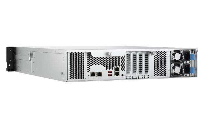 QNAP TS-h1277AXU-RP Rack NAS, 12 Bahías 2U, Procesador AMD 6 núcleos hasta 5.1 GHz, 16 GB DDR5 (ampliable a 128 GB), 2x2.5GbE, 2x10GbE, 3xPCIe