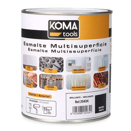 Koma Tools Esmalte Multisuperficies Negro Brillo 750 ml