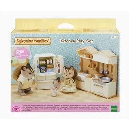 Sylvanian Families 5341 Cocina Amueblada, Conjunto con Todo lo Necesario para Amueblar una Cocina