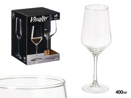 VIVALTO Copa Conica Transparente Vidrio 400 ml 8 x 23.5 x 8 cm (Set de 24)