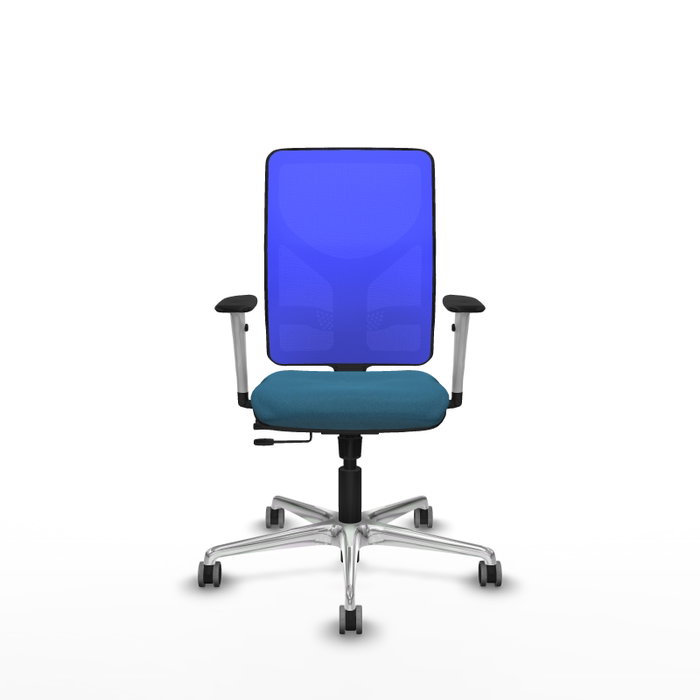 PIQUERAS Y CRESPO Silla de oficina Motilla con mecanismo Sincro/Traslack Verde petróleo y Azul