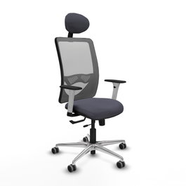 PIQUERAS Y CRESPO Silla de oficina Zulema con mecanismo Sincro/Traslack, Gris