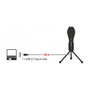 DeLOCK 65939 Micrófono USB Omnidireccional con Soporte de Sobremesa