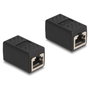 DeLOCK Adaptador RJ50 hembra a hembra negro