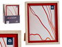 Giftdecor Portafotos Natural Borde Rojo 20 x 25 cm (Set de 24)