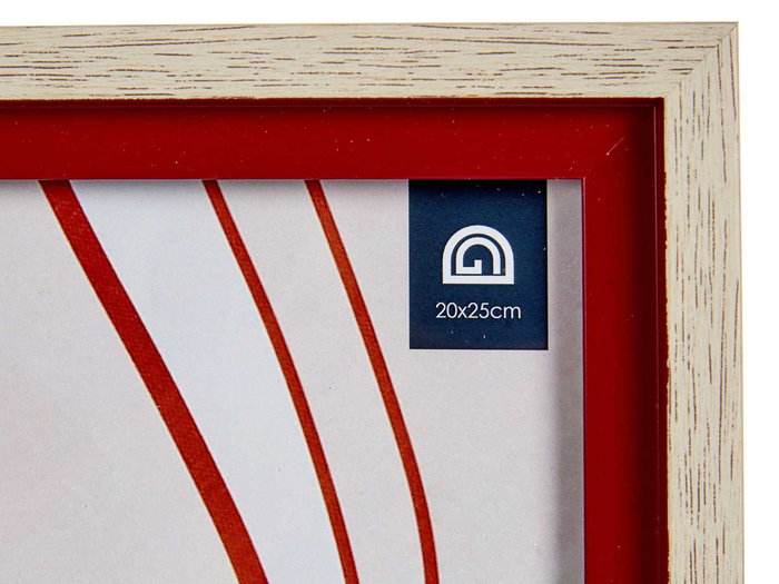 Giftdecor Portafotos Natural Borde Rojo 20 x 25 cm (Set de 24)