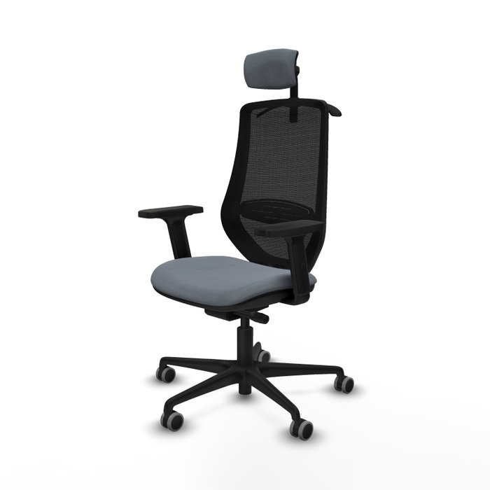 PIQUERAS Y CRESPO Silla de oficina Mardos con mecanismo Sincro/Traslack Gris/Negro