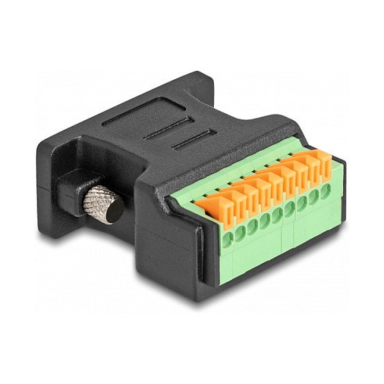 DeLOCK Adaptador D-Sub 9 hembra a bloque de terminales con pulsador 66559 DeLOCK Adaptador D-Sub 9 hembra a bloque de terminales con pulsador 66559