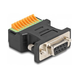 DeLOCK Adaptador D-Sub 9 hembra a bloque de terminales con pulsador 66559