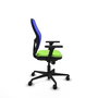 PIQUERAS Y CRESPO Silla de oficina Jorquera con mecanismo Sincro, Tela Pistacho y Malla Azul
