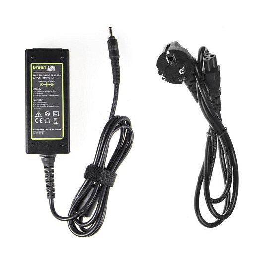Green Cell AD18AP Adaptador de corriente 19V 2.1A 40W para Samsung Green Cell AD18AP Adaptador de corriente 19V 2.1A 40W para Samsung