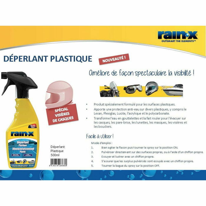 Rainx Repelente lluvia para plástico 500 ml
