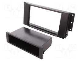 PER.PIC. Bastidor de montaje de radio 2 DIN para Land Rover, negro