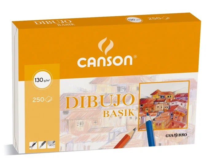 Canson Papel Dibujo Artístico Básico 32.5x46 cm 130 gr Blanco Natural
