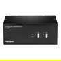 TRENDnet TK-240DP Conmutador KVM de 2 Puertos con DisplayPort 1.2 y Hub USB, Soporta 4K Ultra HD a 3840 x 2160 Pixeles, Control Dual Monitor, Color Negro