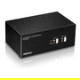 TRENDnet TK-240DP Conmutador KVM de 2 Puertos con DisplayPort 1.2 y Hub USB, Soporta 4K Ultra HD a 3840 x 2160 Pixeles, Control Dual Monitor, Color Negro