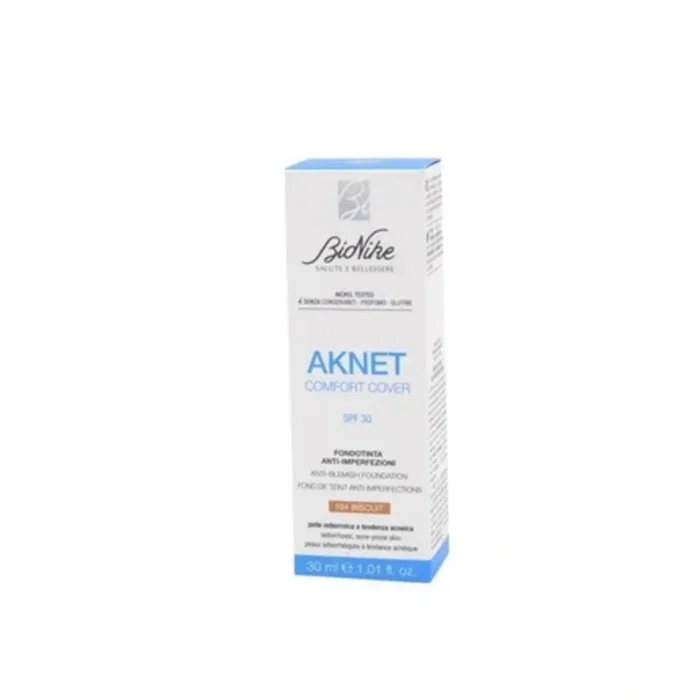BioNike Comfort Cover Anti-Blemish Base líquida 104, Galleta SPF 30 30 ml