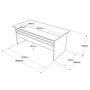 Hanah Home Vs1-Cga Mesa de Estudio Moderna 180 cm Marrón Gris Antracita