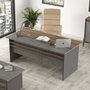 Hanah Home Vs1-Cga Mesa de Estudio Moderna 180 cm Marrón Gris Antracita