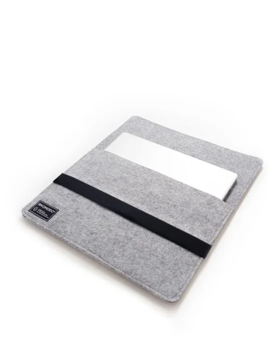 EKOMODO HR-003 Funda Ecológica para Portátil o Tablet 33 cm (13") Negro Gris, Compatible con Surface Pro, iPad Pro y MacBook, Material Reciclado
