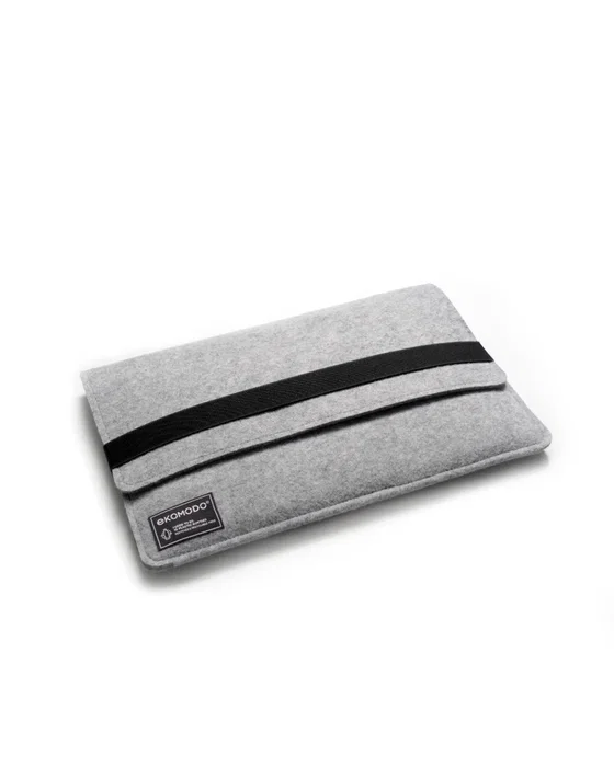 EKOMODO HR-003 Funda Ecológica para Portátil o Tablet 33 cm (13") Negro Gris, Compatible con Surface Pro, iPad Pro y MacBook, Material Reciclado