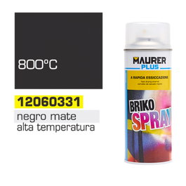 MAURER Spray Pintura Resistente Altas Temperaturas Negro Mate 400 ml