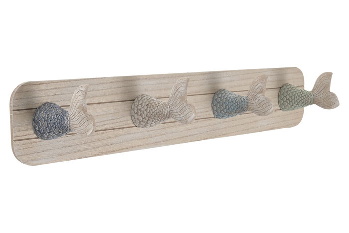 DKD Home Decor Perchero Atlantico Natural Multicolor 60 x 13 x 11.5 cm (2 Unidades) DKD Home Decor Perchero Atlantico Natural Multicolor 60 x 13 x 11.5 cm (2 Unidades)