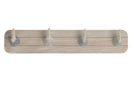 DKD Home Decor Perchero Atlantico Natural Multicolor 60 x 13 x 11.5 cm (2 Unidades)