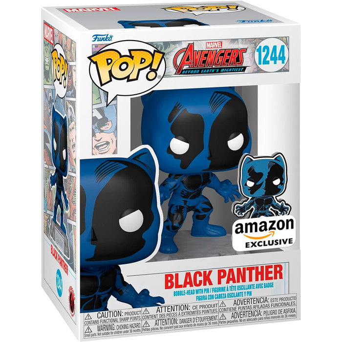 FUNKO Figura POP Marvel Avengers 60th Anniversary Comic Black Panther con Pin Exclusive