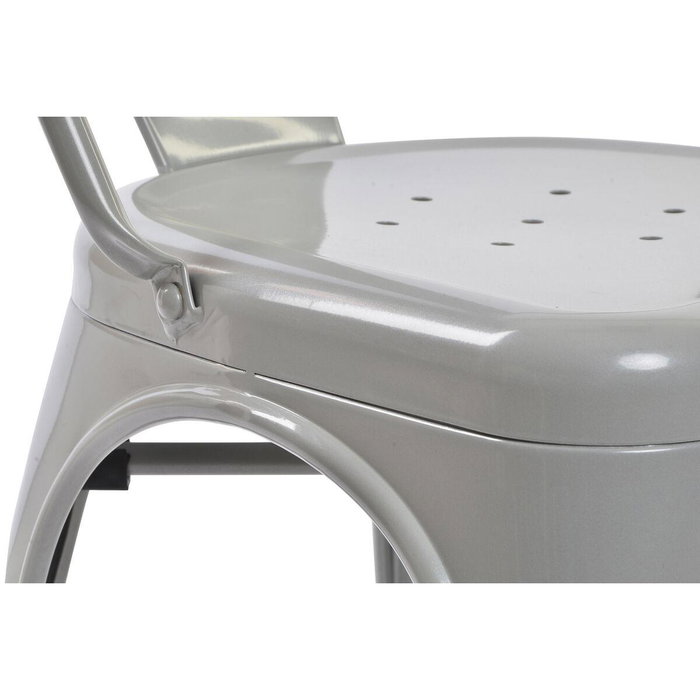 DKD Home Decor Toolix Silla Loft Metal Gris 45 x 48 x 86 cm
