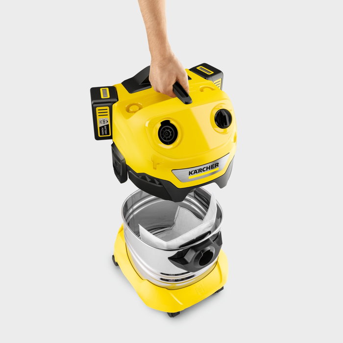 Kärcher WD 4-18 S Dual Battery Set con 2 Baterías de 5.0 Ah y 2 Cargadores