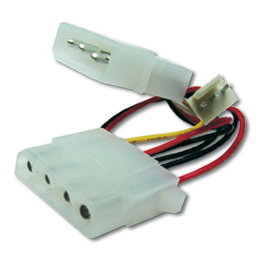 Digitus Cable de Alimentación Interno para Ventilador de Procesador Molex 4-pin a Molex 4-pin + Fan 3-pin 0.3m Macho Hembra Derecho Derecho Multicolor AWG 22