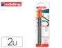 Edding Rotulador 1200 Punta Fibra Rojo, Punta Redonda 0.5 mm, Blister 2 Unidades