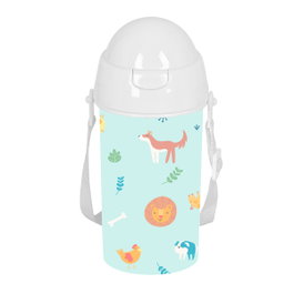 Safta Botella Preescolar Pandi con Apertura Automática y Pajita, 500 ml