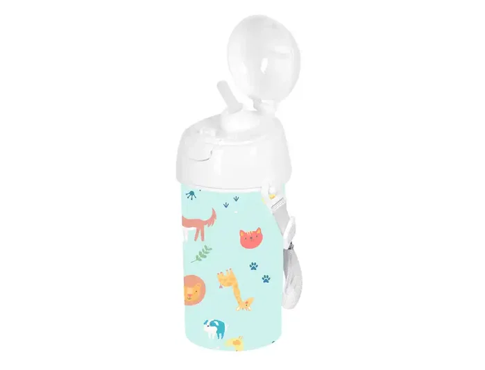 Safta Botella portalíquidos preescolar 500 ml con apertura automática y pajita