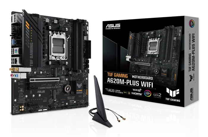 ASUS TUF GAMING A620M-PLUS WIFI AMD AM5 DDR5 Micro ATX ASUS TUF GAMING A620M-PLUS WIFI AMD AM5 DDR5 Micro ATX