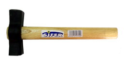 SIFER Maceta Albañil 1 kg con Mango de Madera Tipo Español CN105 (11-271)