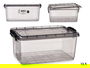 Kipit Caja Plástico Ordenación Antracita 13,7L 27.5x18x42.5cm (Set de 12)