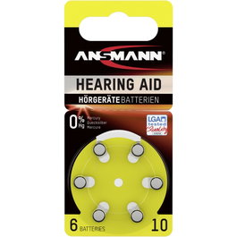 Ansmann Zinc-Air 10 (PR70) 6 Pilas para Audífonos