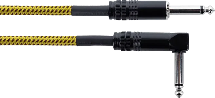 Cordial Cable de Guitarra Jack Recto/Acodado Tweed 3M Amarillo Cordial Cable de Guitarra Jack Recto/Acodado Tweed 3M Amarillo