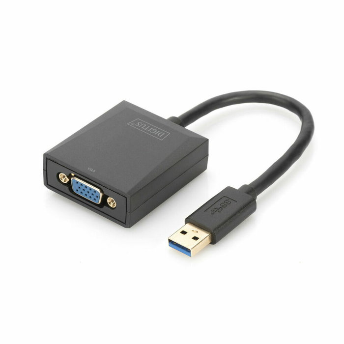 Digitus DA-70840 Adaptador USB 3.2 Gen 1 a VGA 1080p Negro
