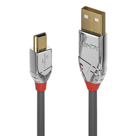 Lindy Cable USB 2.0 Tipo A a Mini-USB B, 5m, Gris